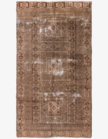 3' 5 x 6' 2 Hand Knotted Ultra Vintage Persian Wool Rug