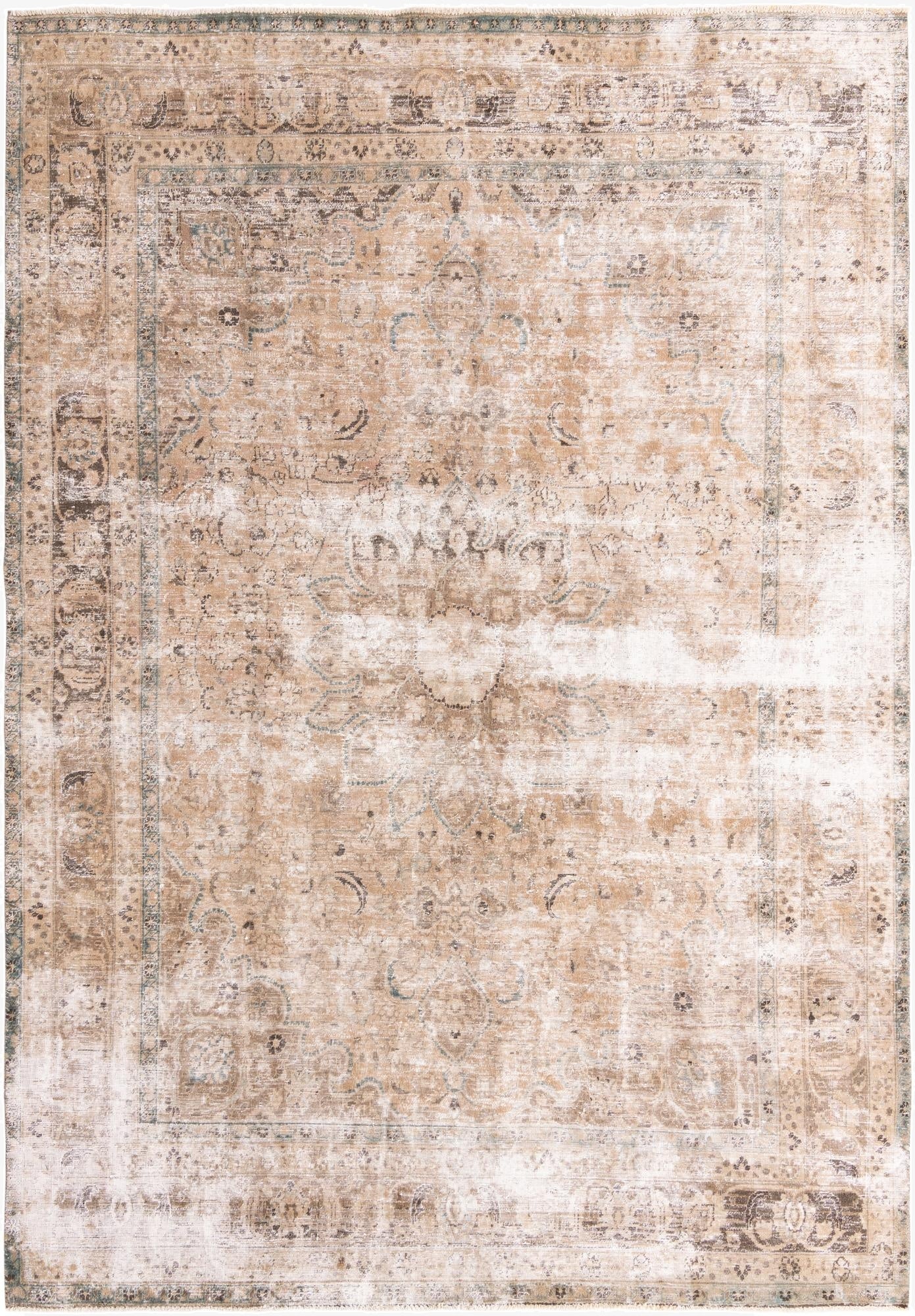 9' x 12' 3  Hand Knotted Ultra Vintage Persian Wool Rug