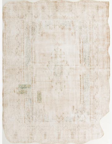 9' 4 x 12' 6 Hand Knotted Ultra Vintage Persian Wool Rug