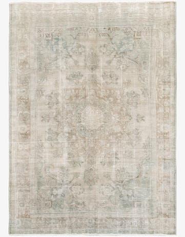 6' 4 x 9' Hand Knotted Ultra Vintage Persian Wool Rug