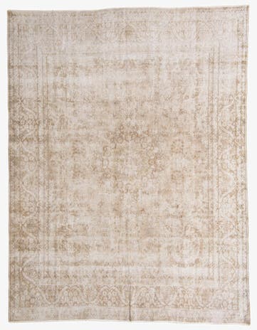 9' 8 x 12' 7 Hand Knotted Ultra Vintage Persian Wool Rug