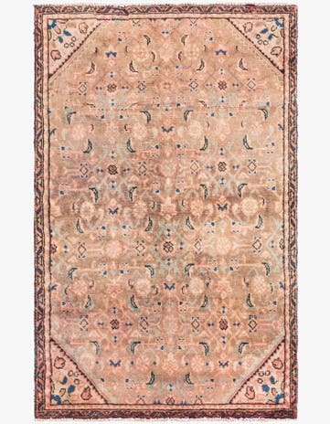 3' 1 x 4' 9 Hand Knotted Ultra Vintage Persian Wool Rug