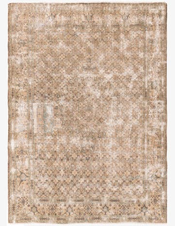 6' 7 x 9' 7 Hand Knotted Ultra Vintage Persian Wool Rug