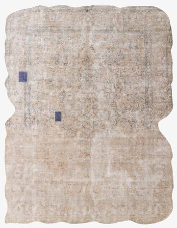 9' 7 x 12' 5 Hand Knotted Ultra Vintage Persian Wool Rug