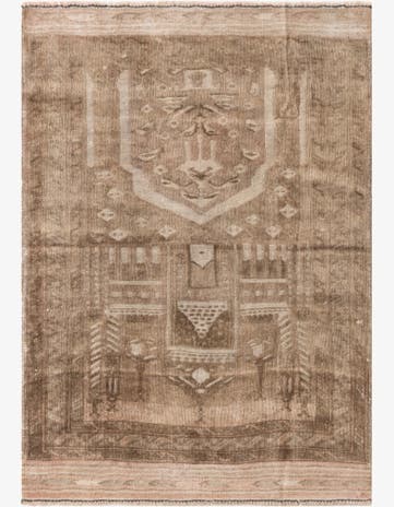 3' 1 x 4' 3 Hand Knotted Ultra Vintage Persian Wool Rug