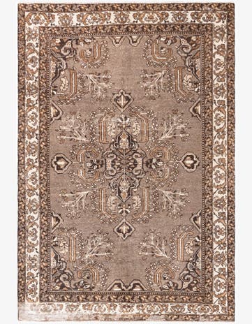 6' 5 x 9' 8 Hand Knotted Ultra Vintage Persian Wool Rug