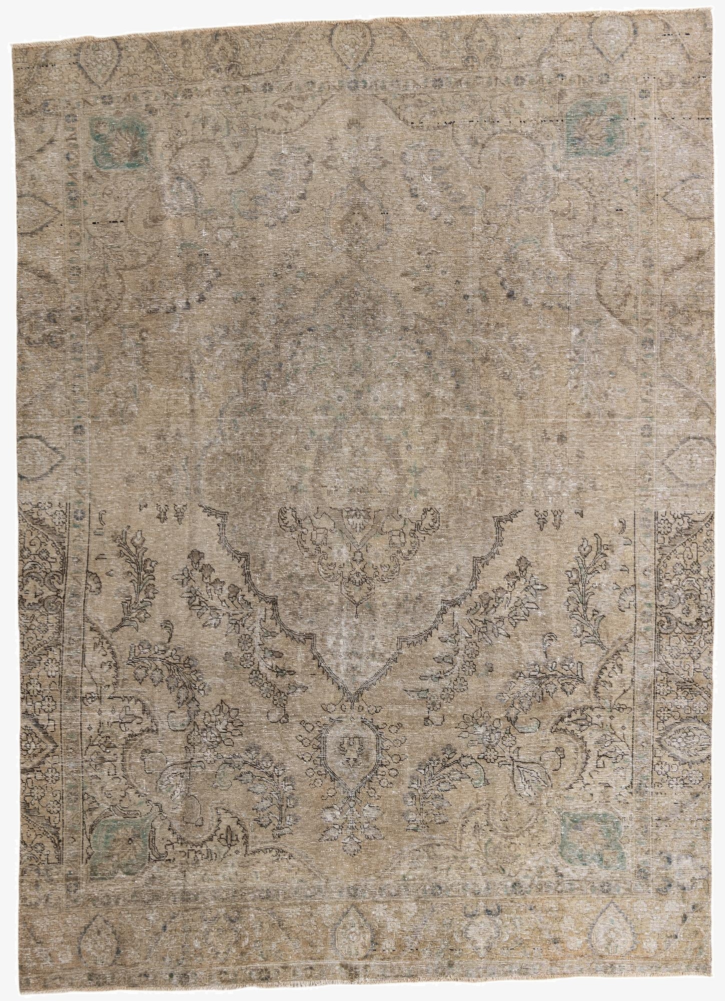9' x 12' 2  Hand Knotted Ultra Vintage Persian Wool Rug