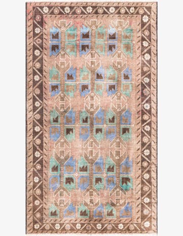 3' 5 x 6' Hand Knotted Ultra Vintage Persian Wool Rug
