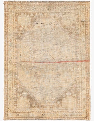 3' 6 x 4' 9 Hand Knotted Ultra Vintage Persian Wool Rug