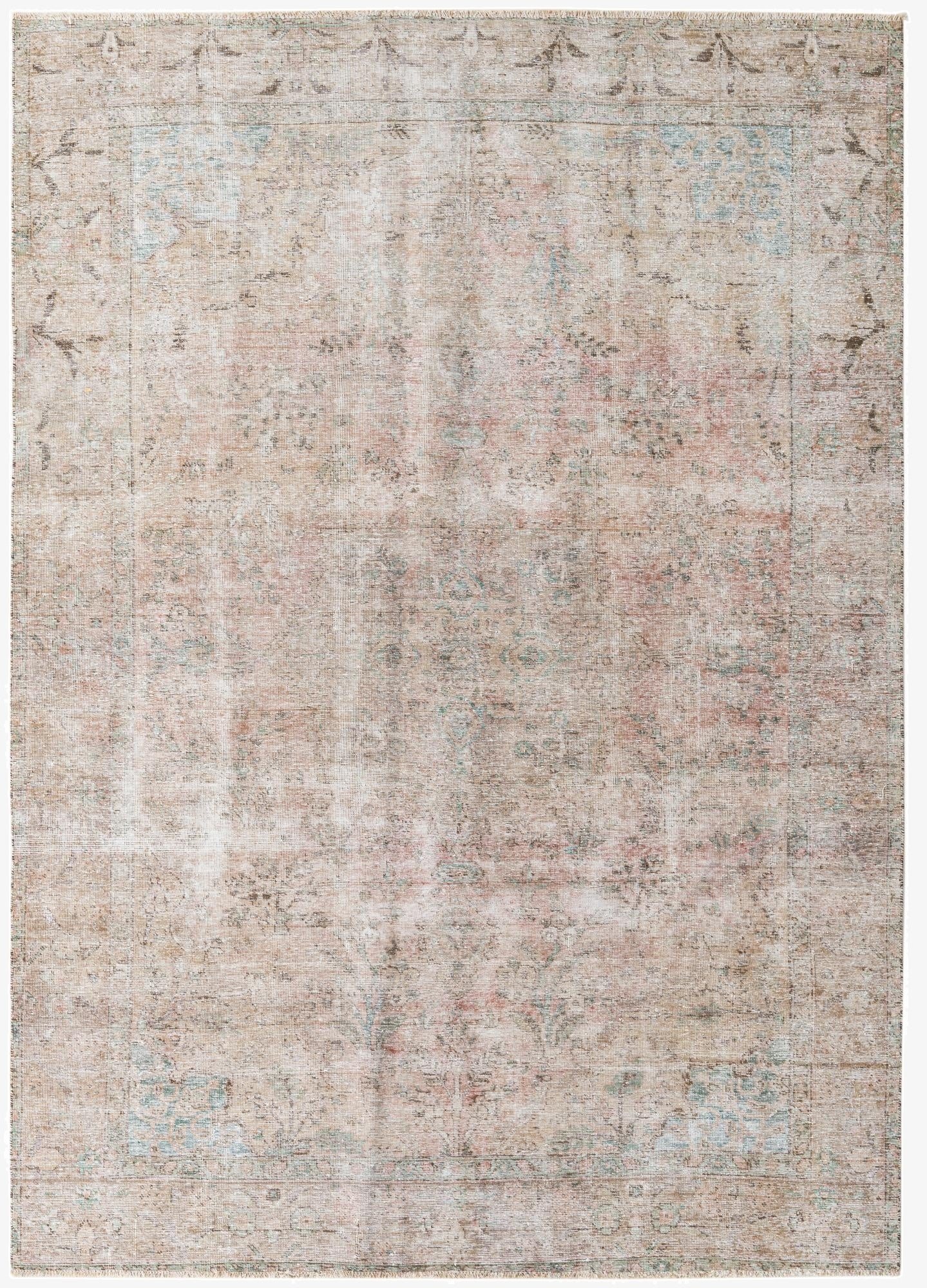 6' 5 x 9' 3  Hand Knotted Ultra Vintage Persian Wool Rug