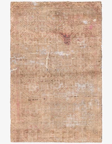 2' 7 x 4' 2 Hand Knotted Ultra Vintage Persian Wool Rug