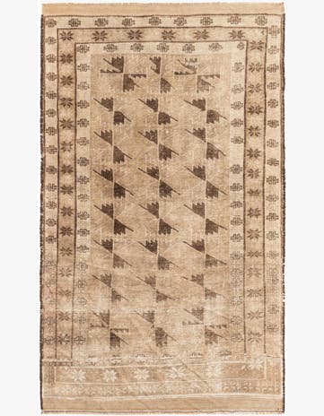 3' 10 x 6' 5 Hand Knotted Ultra Vintage Persian Wool Rug