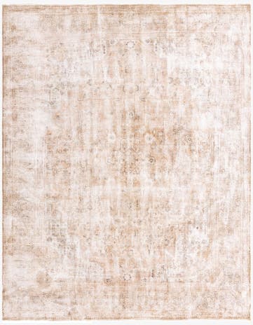 9' 10 x 12' 8 Hand Knotted Ultra Vintage Persian Wool Rug