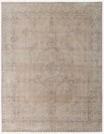 9' 8 x 12' 8 Hand Knotted Ultra Vintage Persian Wool Rug