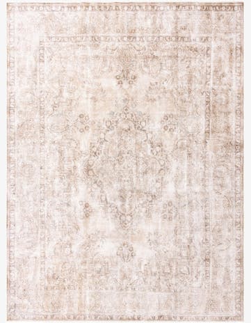 9' 6 x 13' Hand Knotted Ultra Vintage Persian Wool Rug