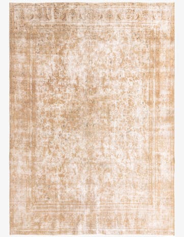 9' 1 x 13' Hand Knotted Ultra Vintage Persian Wool Rug