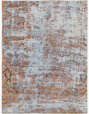 6' 9 x 9' Hand Knotted Ultra Vintage Persian Wool Rug