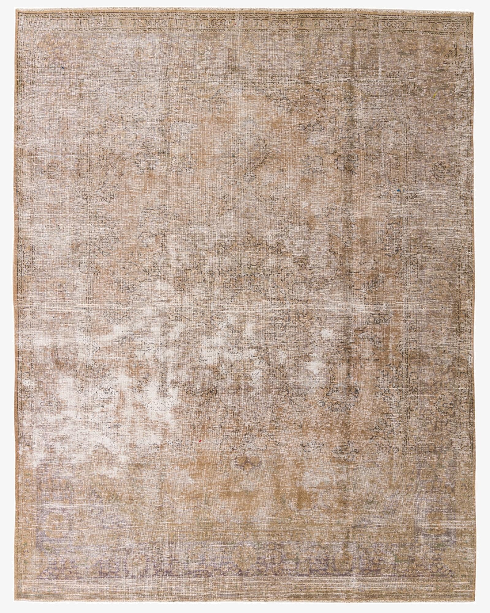 9' 4 x 12' 2  Hand Knotted Ultra Vintage Persian Wool Rug