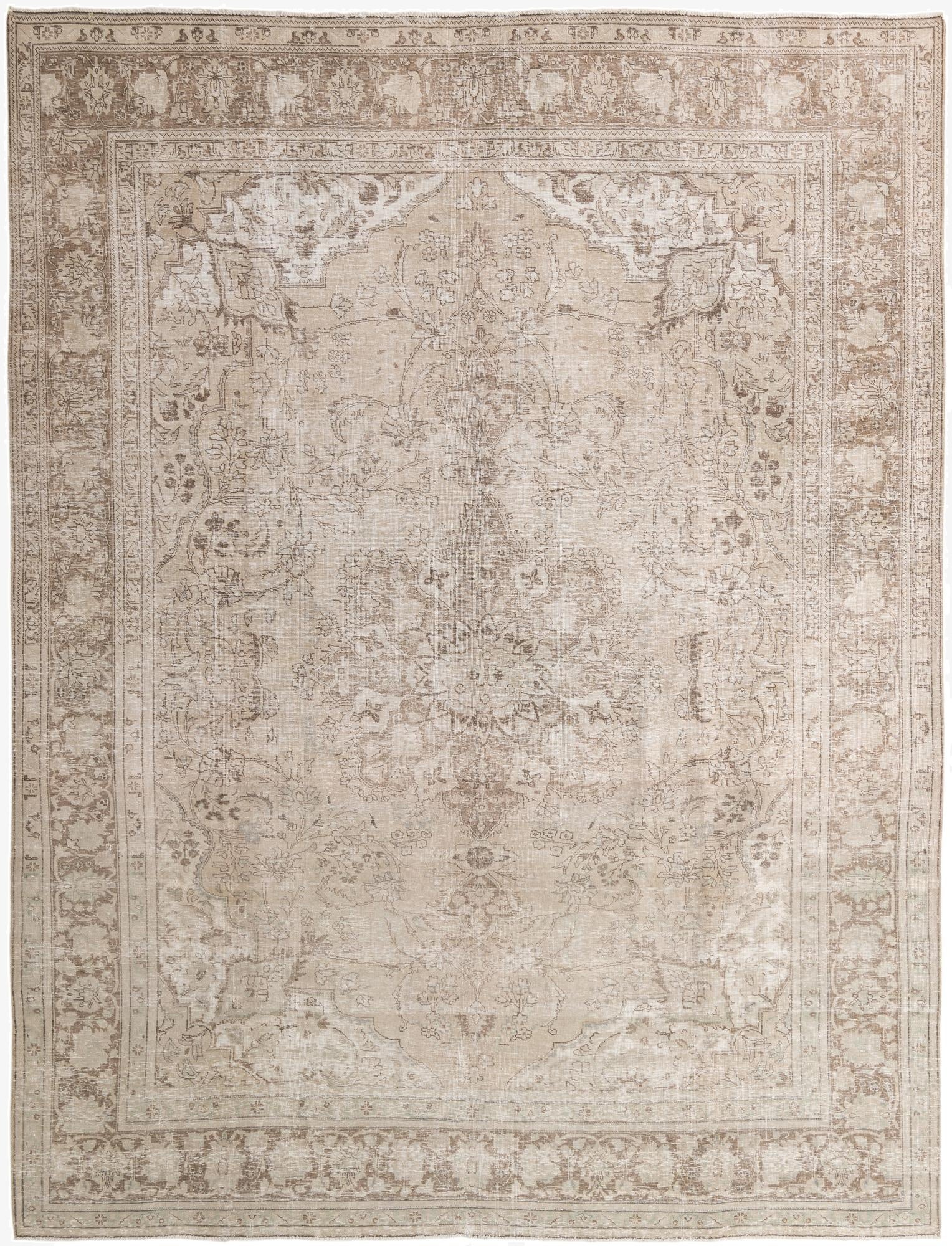 9' 8 x 12' 9  Hand Knotted Ultra Vintage Persian Wool Rug
