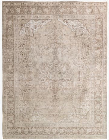 9' 8 x 12' 9 Hand Knotted Ultra Vintage Persian Wool Rug