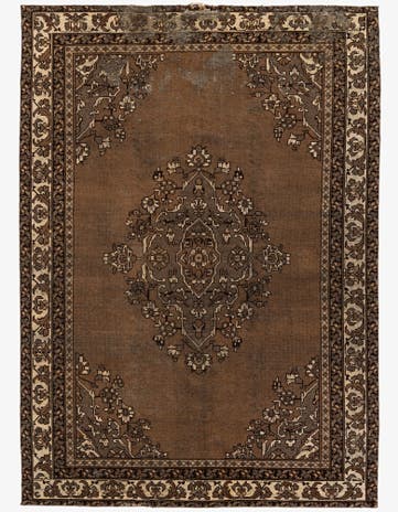 6' 6 x 9' 1 Hand Knotted Ultra Vintage Persian Wool Rug