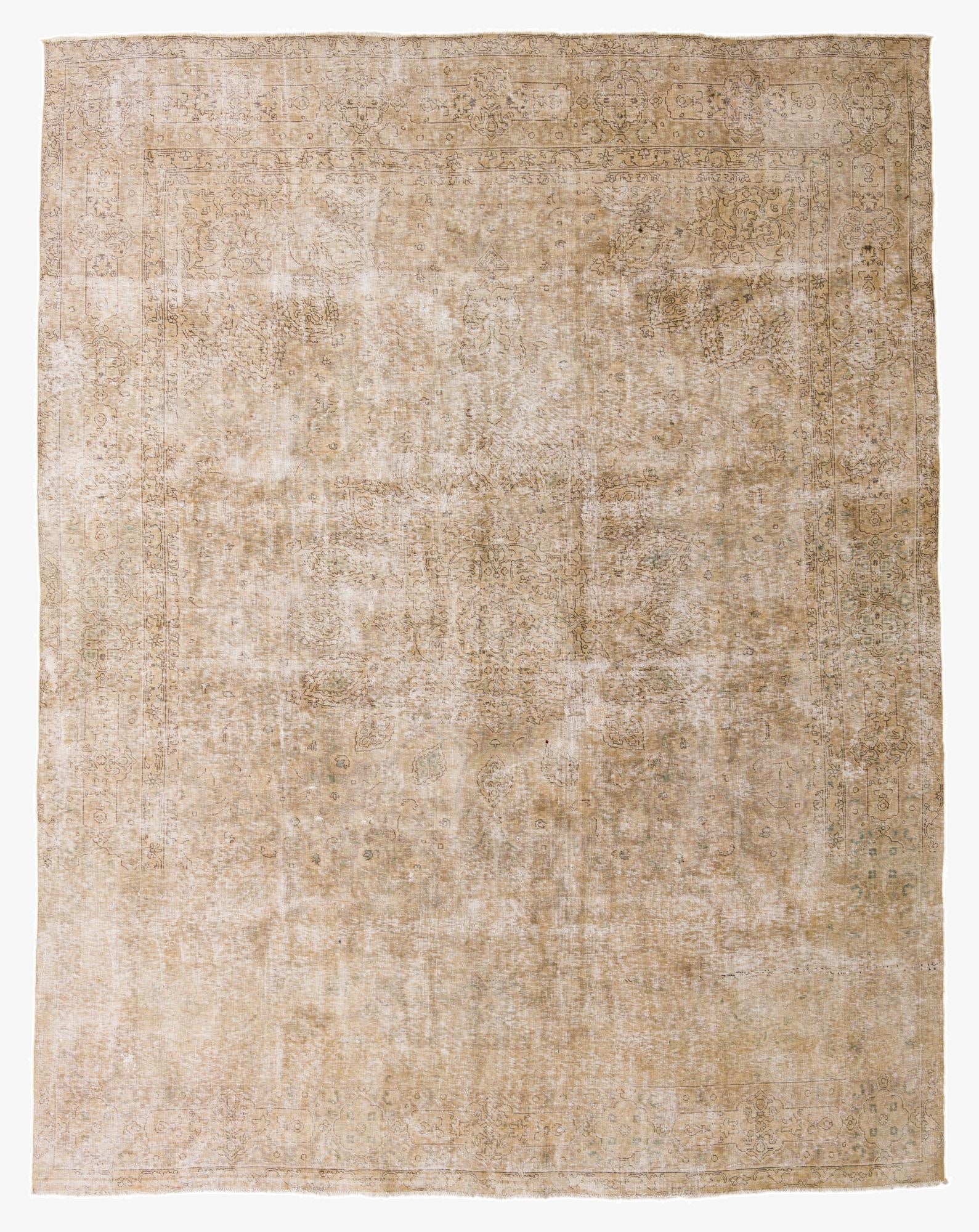 9' 10 x 12' 6  Hand Knotted Ultra Vintage Persian Wool Rug