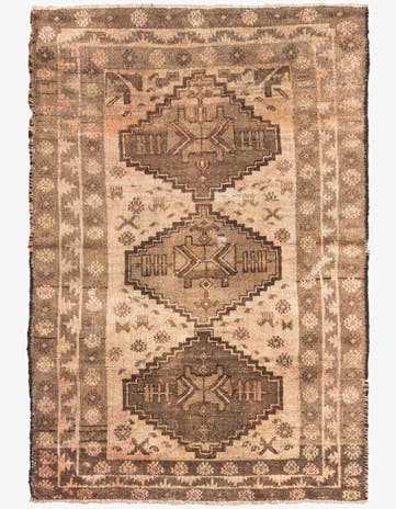 3' 1 x 4' 6 Hand Knotted Ultra Vintage Persian Wool Rug