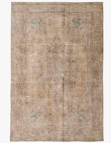 6' 4 x 9' 6 Hand Knotted Ultra Vintage Persian Wool Rug