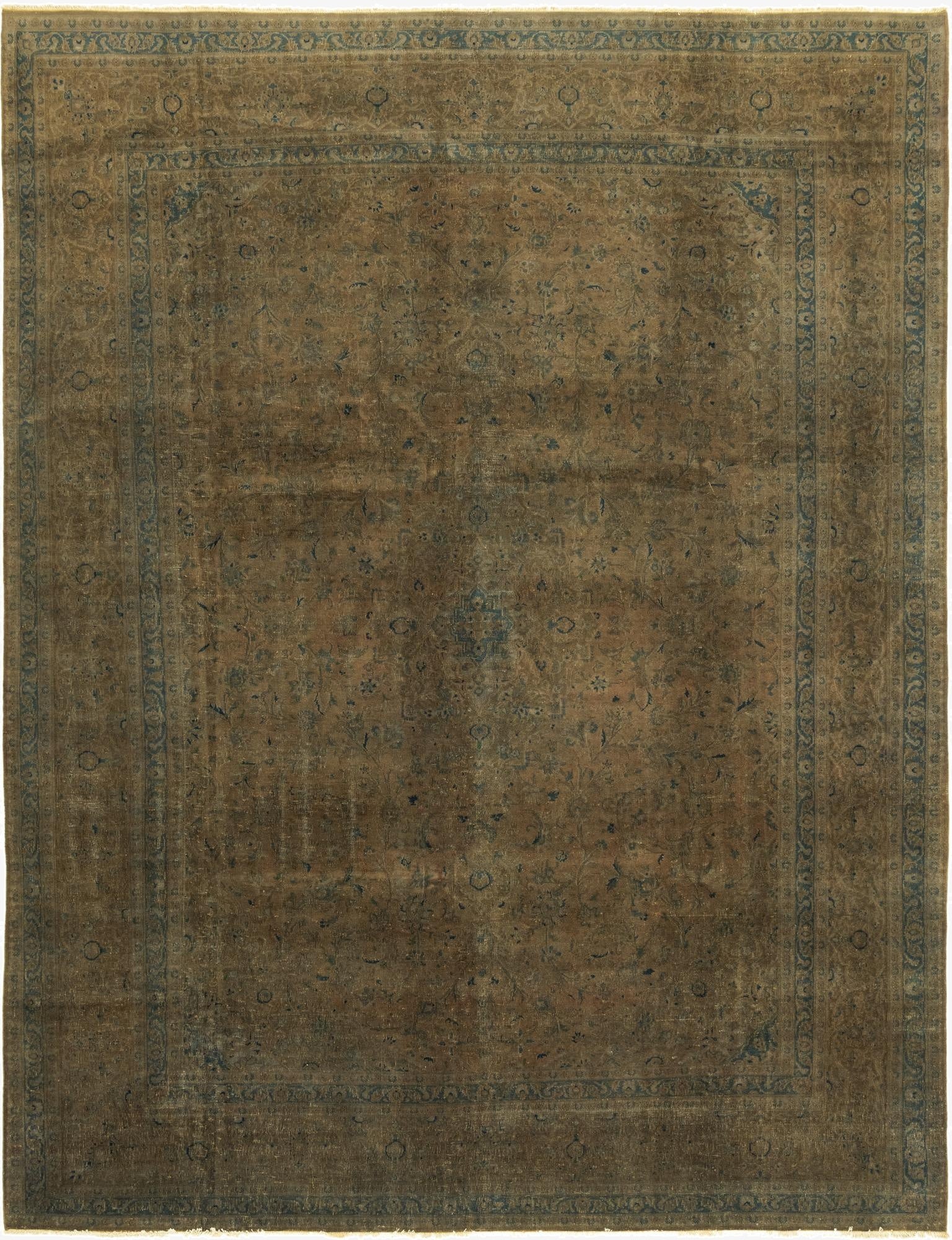 9' 9 x 12' 8  Hand Knotted Ultra Vintage Persian Wool Rug