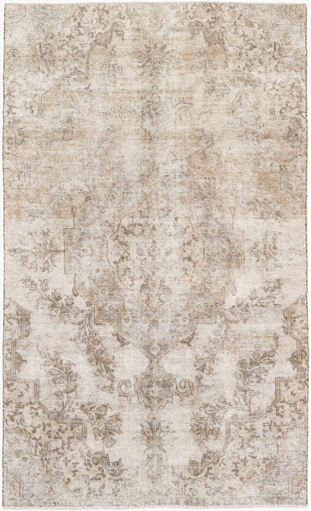 5' 1 x 8' 8  Hand Knotted Ultra Vintage Persian Wool Rug
