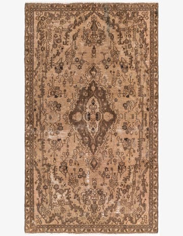 4' 8 x 8' 6 Hand Knotted Ultra Vintage Persian Wool Rug