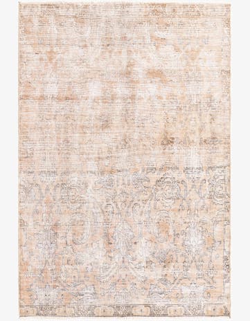 4' 9 x 7' 1 Hand Knotted Ultra Vintage Persian Wool Rug