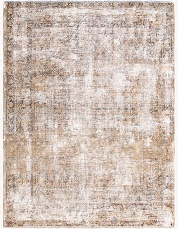 4' 2 x 5' 5 Hand Knotted Ultra Vintage Persian Wool Rug