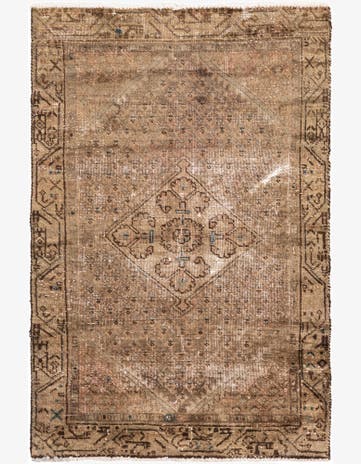 3' x 4' 9 Hand Knotted Ultra Vintage Persian Wool Rug