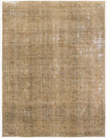 9' 8 x 12' 6 Hand Knotted Ultra Vintage Persian Wool Rug