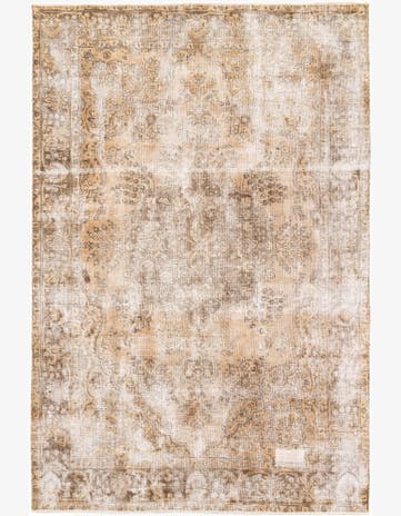 6' 4 x 9' 4 Hand Knotted Ultra Vintage Persian Wool Rug