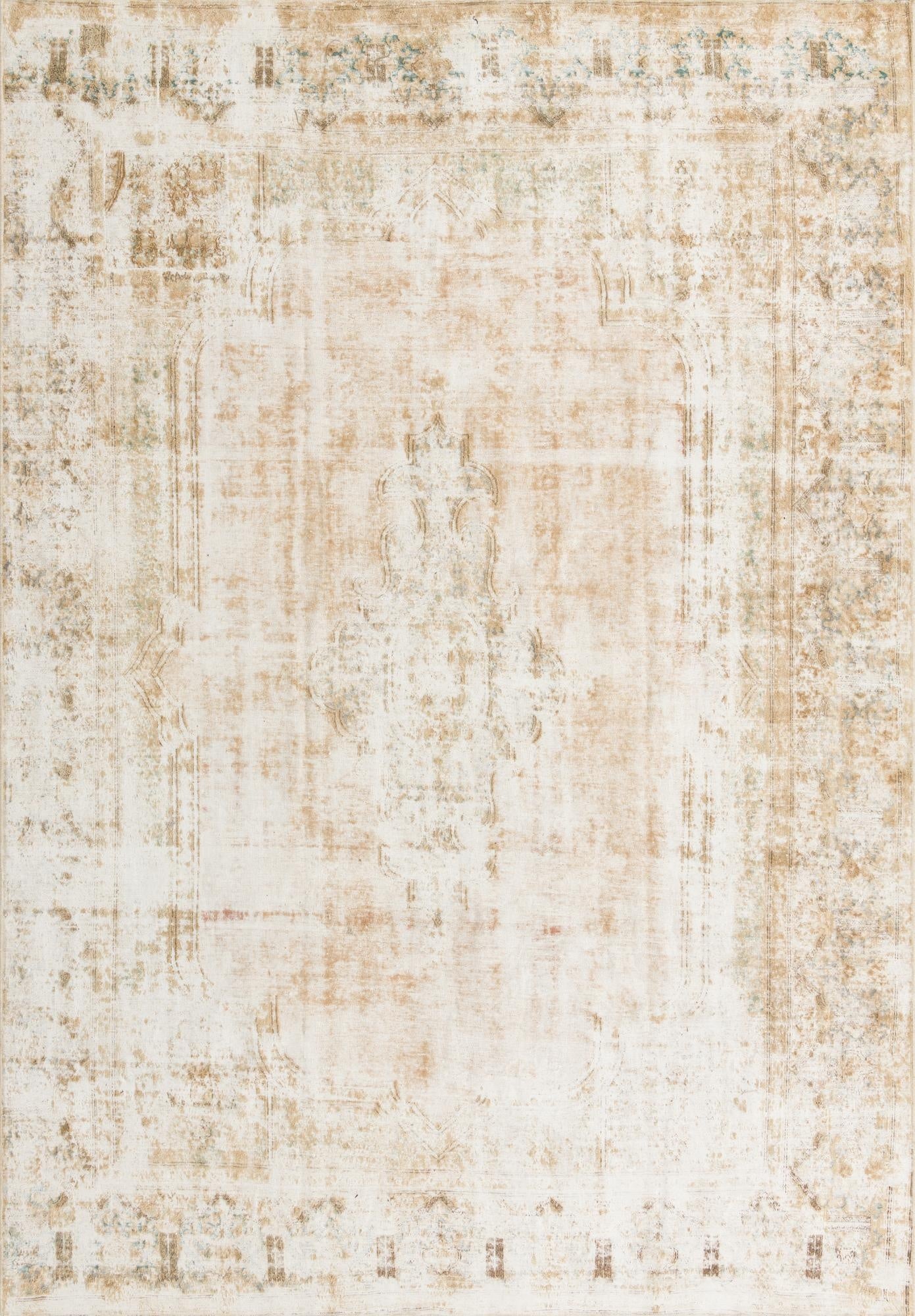 8' 5 x 12' 1  Hand Knotted Ultra Vintage Persian Wool Rug