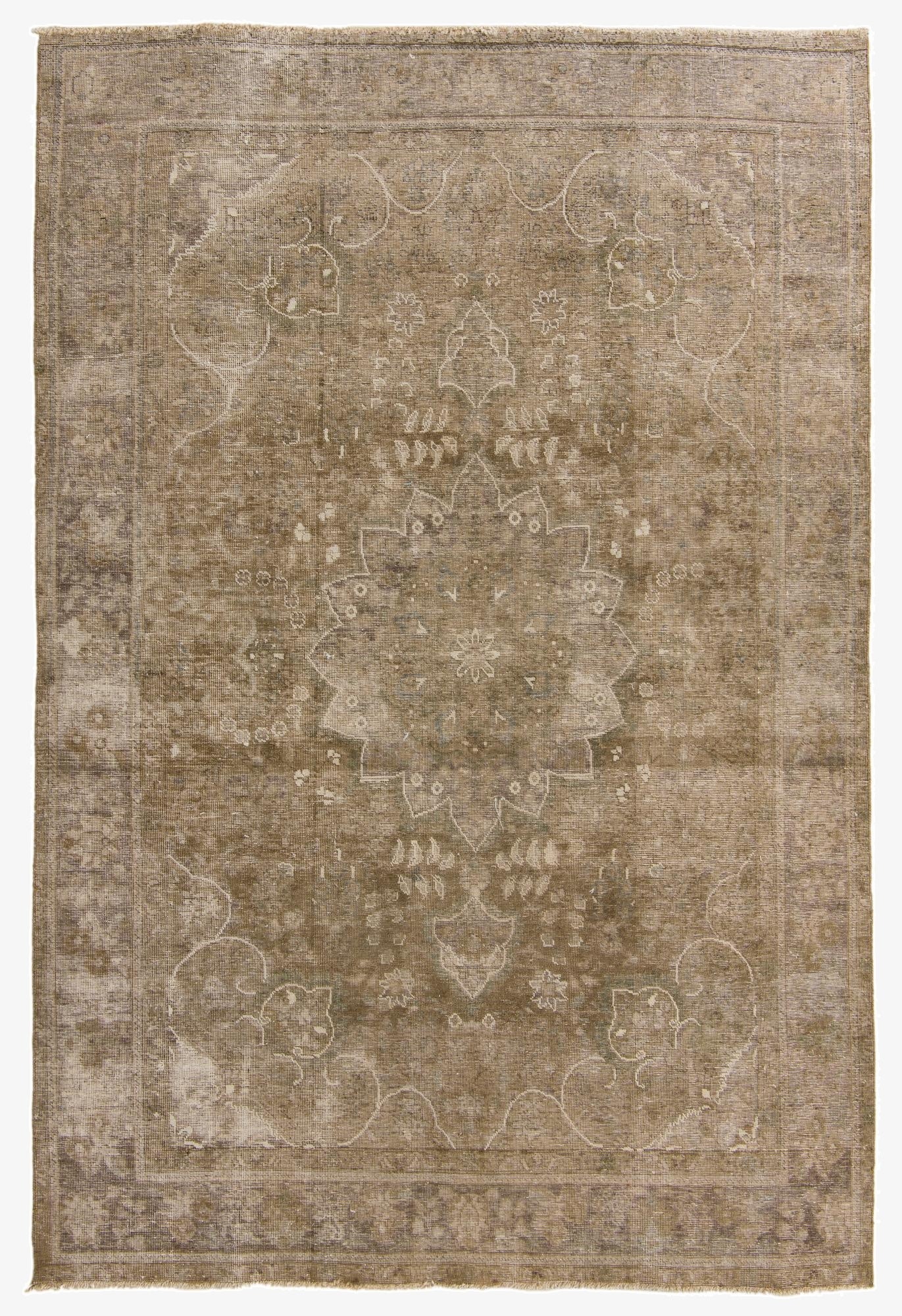 Primary image 6' 6 x 9' 10  Hand Knotted Ultra Vintage Persian Wool Rug