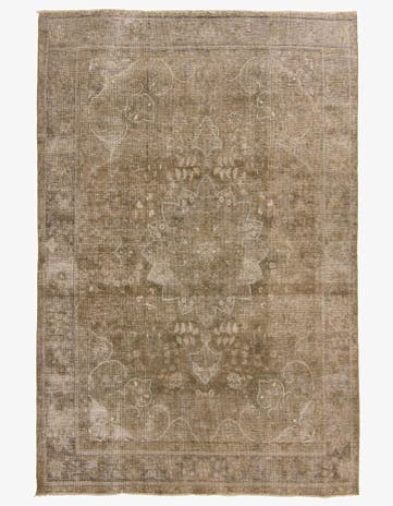 6' 6 x 9' 10 Hand Knotted Ultra Vintage Persian Wool Rug