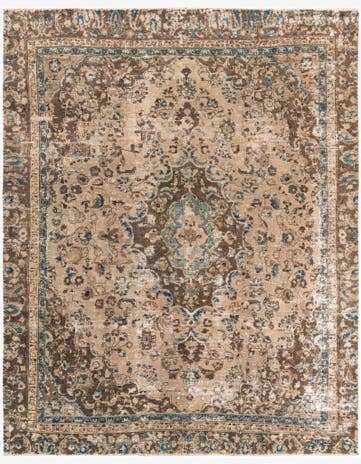 7' x 8' 8 Hand Knotted Ultra Vintage Persian Wool Rug