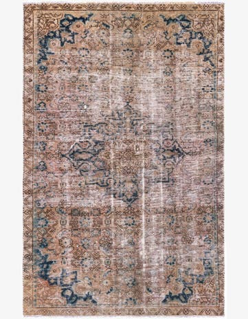 3' 8 x 5' 9 Hand Knotted Ultra Vintage Persian Wool Rug