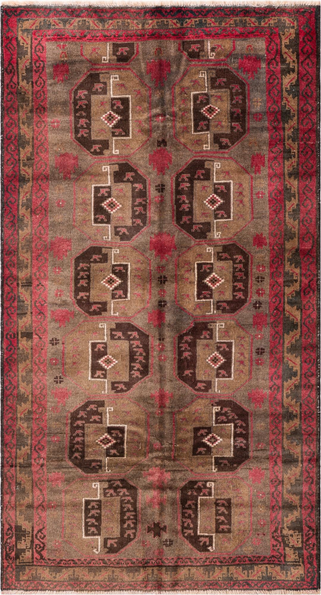 3' 7 x 6' 3  Hand Knotted Ultra Vintage Persian Wool Rug