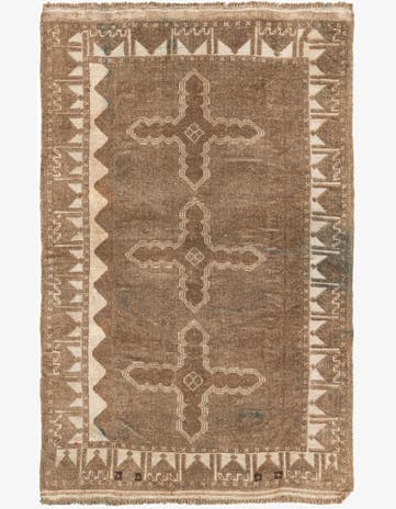 2' 8 x 4' 4 Hand Knotted Ultra Vintage Persian Wool Rug