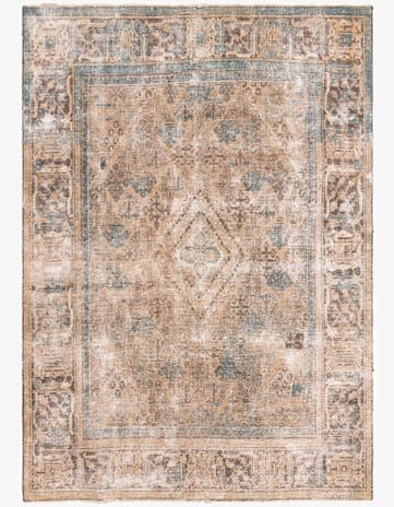 7' x 9' 10 Hand Knotted Ultra Vintage Persian Wool Rug