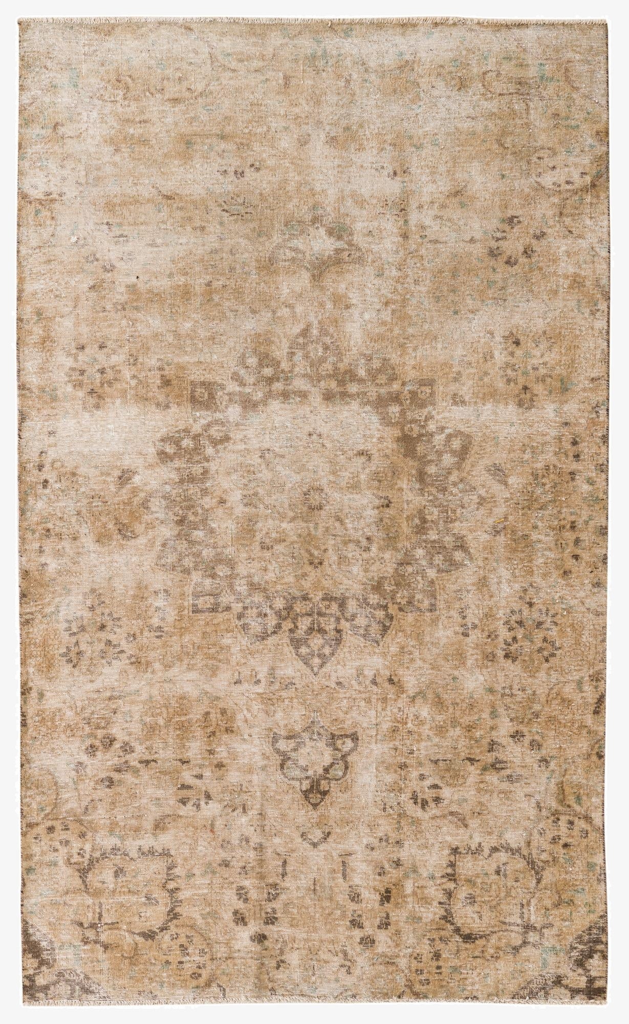 4' 6 x 7' 6  Hand Knotted Ultra Vintage Persian Wool Rug