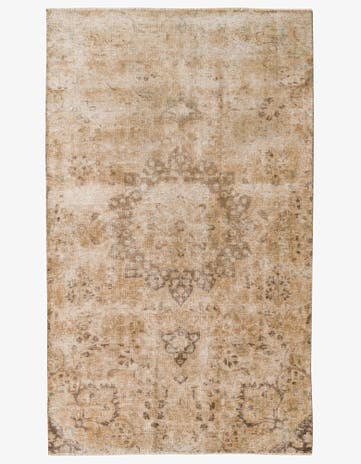 4' 6 x 7' 6 Hand Knotted Ultra Vintage Persian Wool Rug