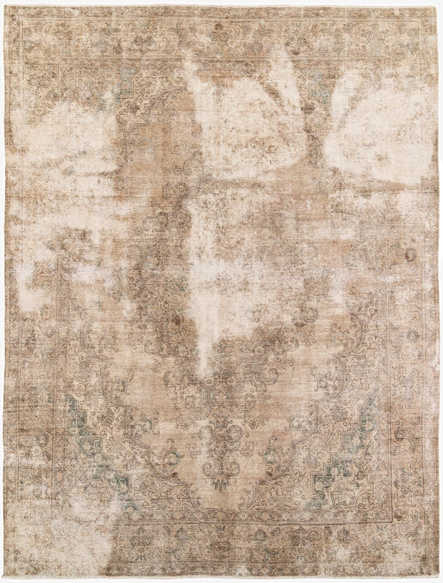 9' 9 x 12' 10  Hand Knotted Ultra Vintage Persian Wool Rug