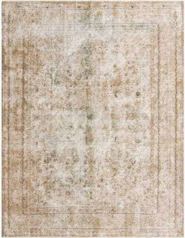 9' 6 x 12' 4 Hand Knotted Ultra Vintage Persian Wool Rug