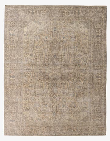 10' x 12' 8 Hand Knotted Ultra Vintage Persian Wool Rug