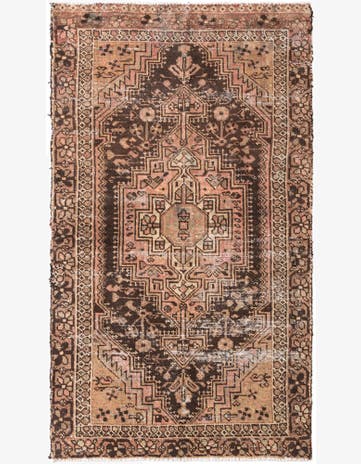 4' x 6' 8 Hand Knotted Ultra Vintage Persian Wool Rug